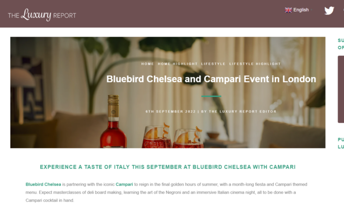 The Luxury Report Bluebird